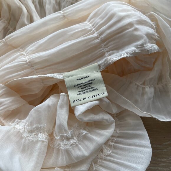 Arcina Ori Juliette Halter Top & Skirt Set in Cream Size Small - Picture 8 of 8